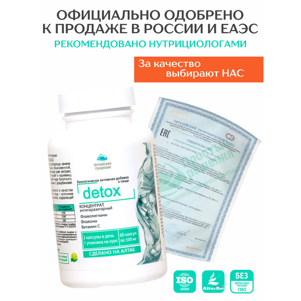 Концентрат DETOX Простые решения 60 капсул