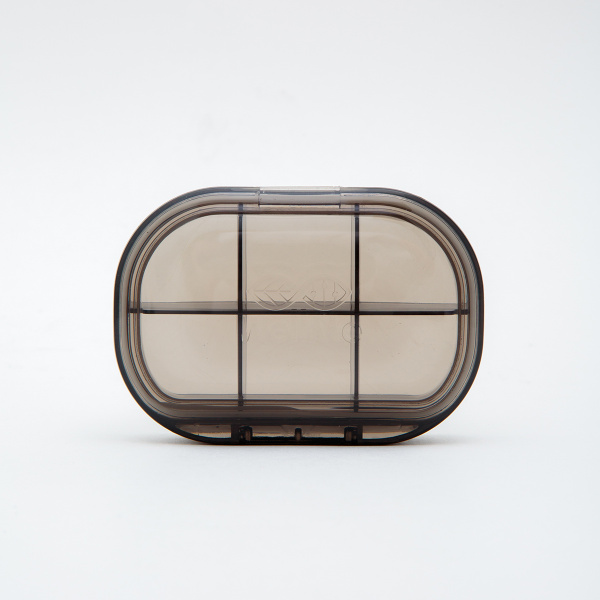 Таблетница (органайзер для таблеток, 6 отделений)  WellMe серая 1 шт.