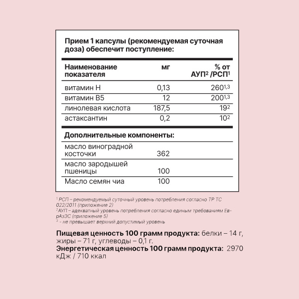 BB Ultra Биотин + B5 (для кожи, волос, ногтей)  Eqville 60 капсул