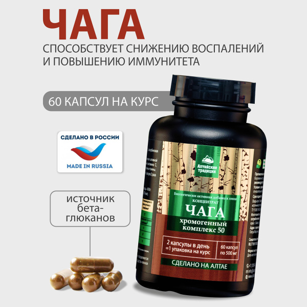 Концентрат «Чага Премиум»  Простые решения 60 капсул