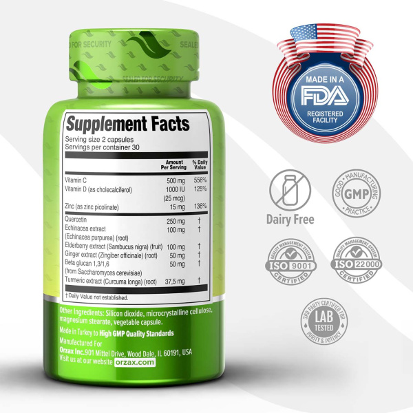 Иммунная защита ORZAX,  60 капсул