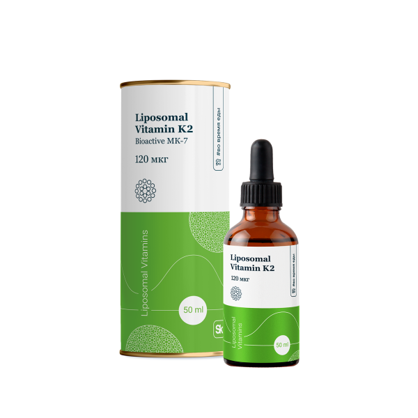 Липосомальный витамин К2 (BioActive MK-7) Liposomal Vitamins жидкость 50 мл