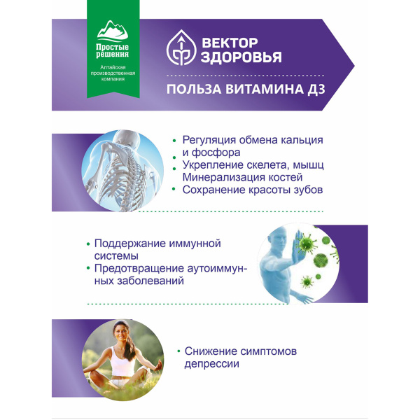 Комплекс Витамин D3 (4000 МЕ)  Простые решения 60 капсул
