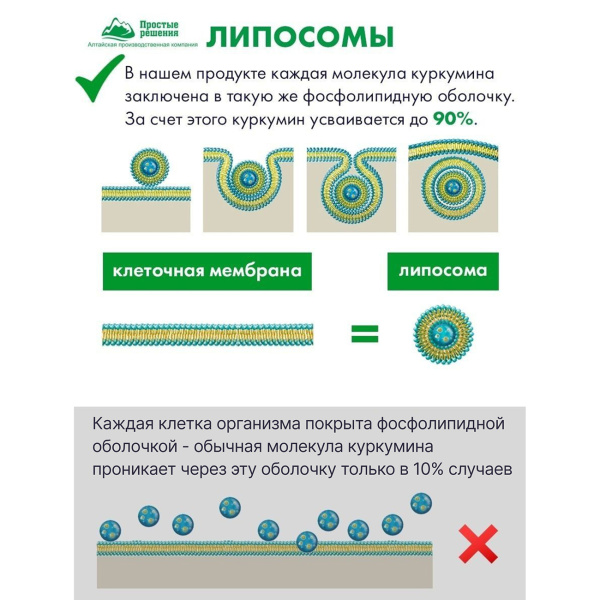 Комплекс «Мультивитамины», Липосомальный куркумин + 12 витаминов Простые решения 60 капсул
